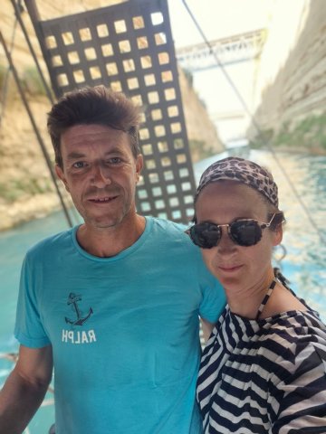 What an experience - passed the Channel of Corinth